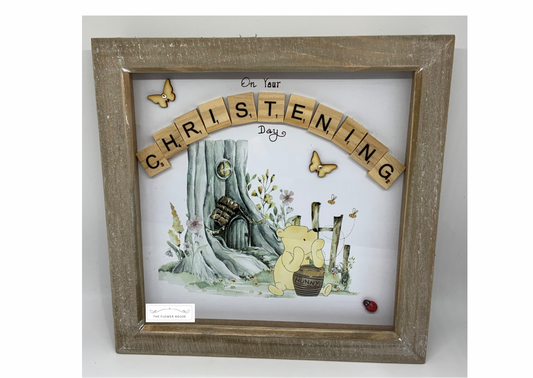 Scrabble Art "On Your Christening Day"