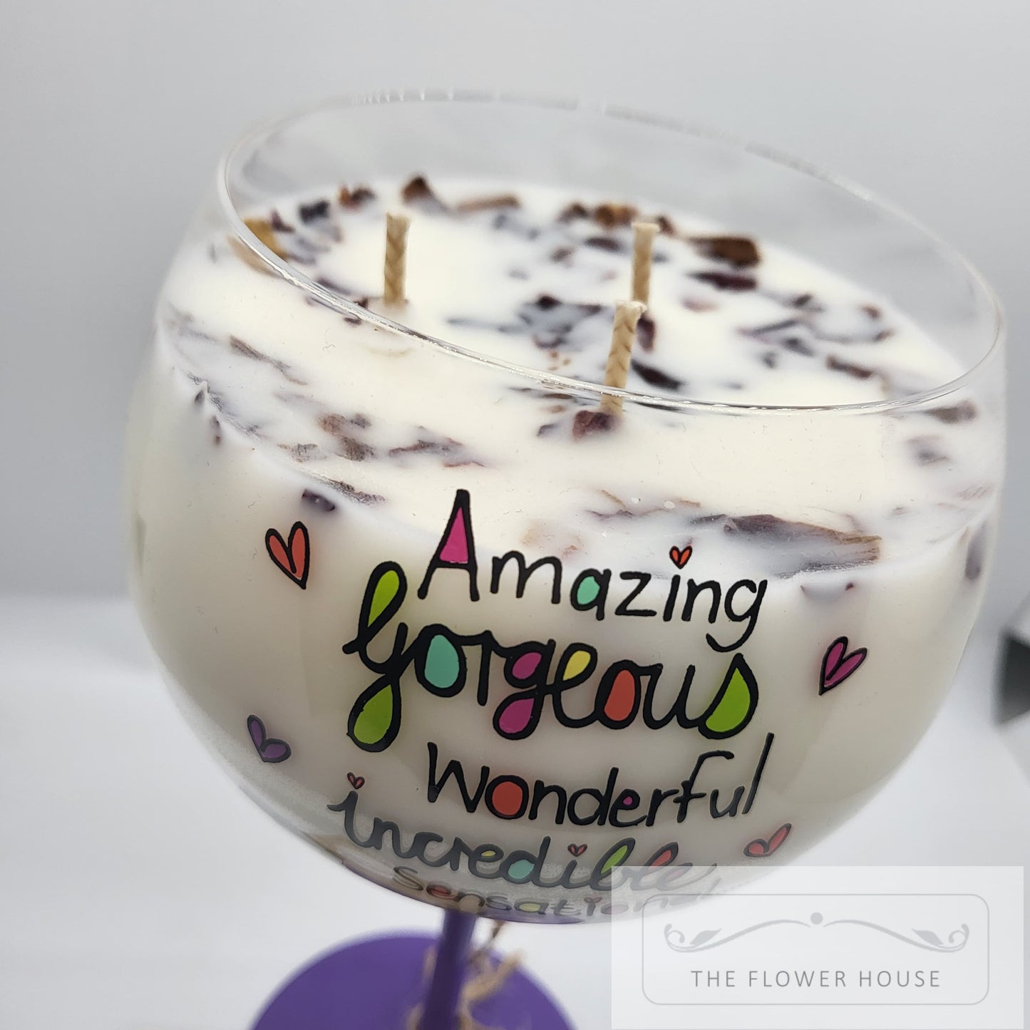 Limited Edition Quote "Amazing Gorgeous" Gin Glass Soy Wax Candle