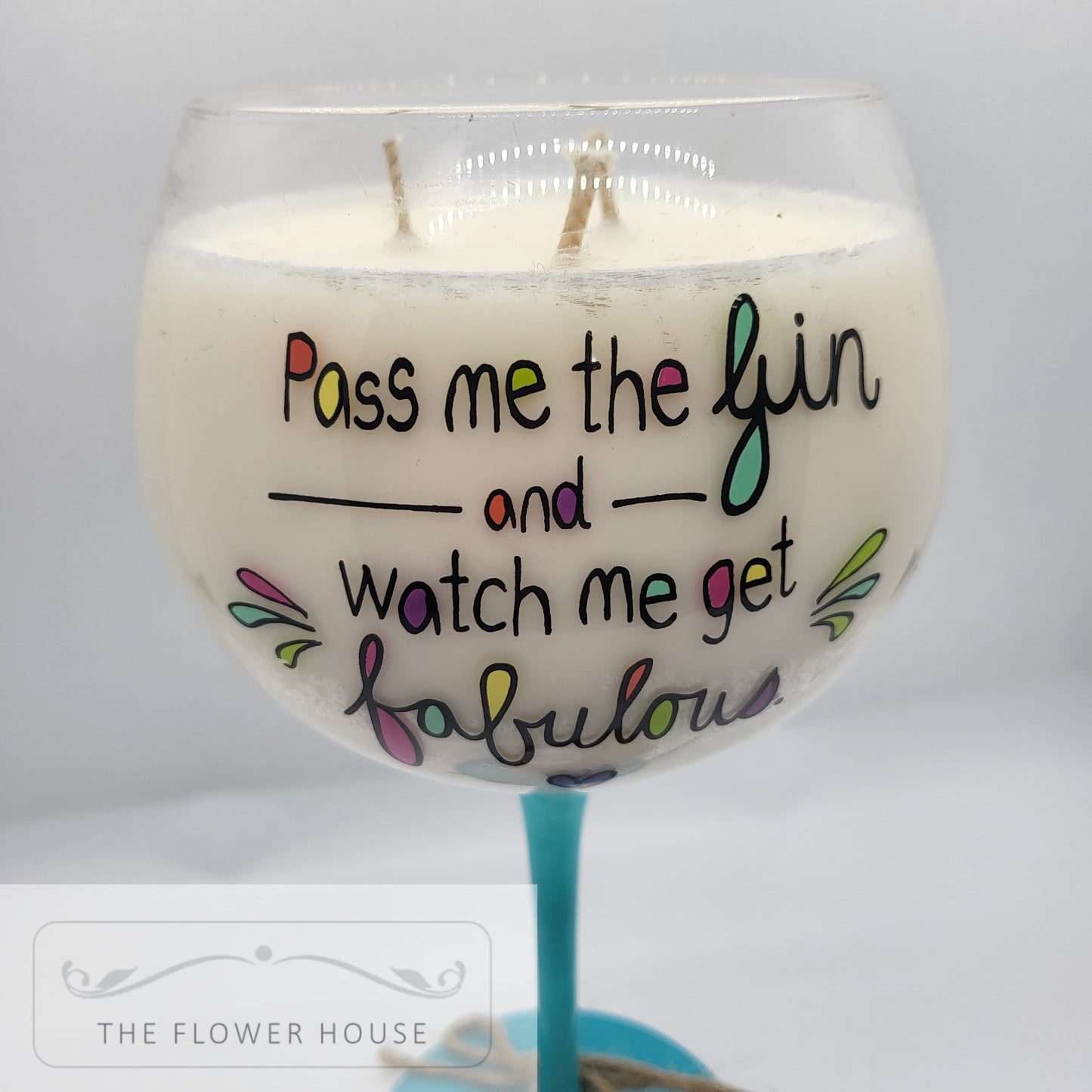 Limited Edition Quote "Pass Me The Gin" Gin Glass Soy Wax Candle